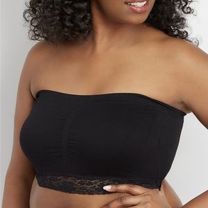 Black strapless bra bandeau